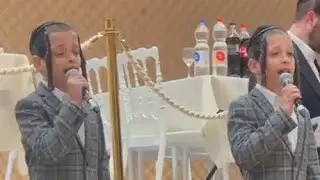 Jewish Twin Brothers Singing At An Event, In A Very Sweet Way