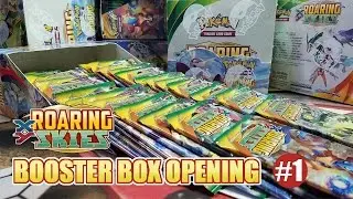 AWESOME NEW ROARING SKIES REPRINTED BOOSTER BOX OPENING #1 - POKEMON UNWRAPPED