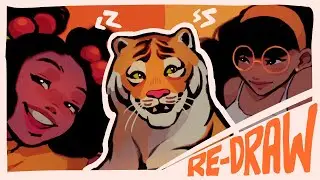 Orange soda, Cherries and Chubby Tigers!? Redrawing My Old Art!