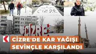 Cizre'de kar yağışı sevin&ccedil;le karşılandı