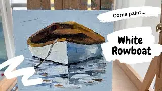 Painting a White Rowboat with Reflection