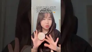 Most REAL SKIN KOREAN CUSHION FOUNDATION!? #makeup #korean #kbeauty #glassskin #kpop
