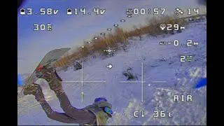 Сноубордист сбил дрон! Jeep Rubicon + snowboard + FPV drone crush