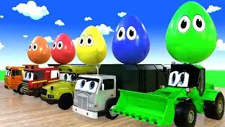 Baby Shark & Bingo Song! |  Colorful Cars and Magic Trucks. Baby Nursery Rhymes & Kids Songs