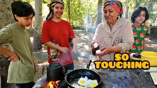 Tears in My Eyes! When Grandma Taught Teens Fire Cooking