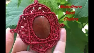 DIY-Muladhara-Root Chakra Symbol with Red Jasper / macrame tutorial