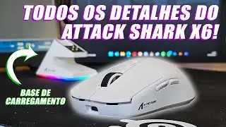 MOUSE CUSTO BENEFÍCIO com BASE de CARREGAMENTO - Attack Shark X6