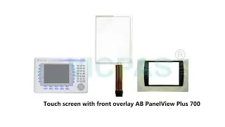Touch screen panel with front overlay for AB 2711P-T7C15A1 repair replace for display and keypad