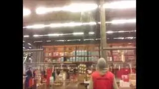 Flooding And Waterfall In The Warehouse