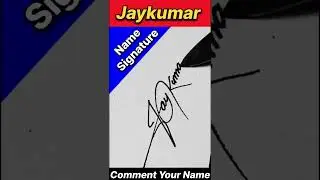 JAYKUMAR NAME SIGNATURE DESIGN || LETTER J SIGNATURE SAMPLE || #ytshorts #shortsfeed #viralvideo