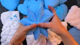 Gymchalk reform crush homemade chalk 💙🤍 @ASMRgymchalkIndonesia #gymchalk #asmrsounds #satisfying 