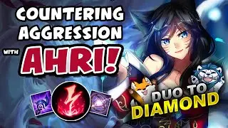 COUNTERING AGGRESSION WITH AHRI! DUO TO DIAMOND - VICKSY | League of Legends
