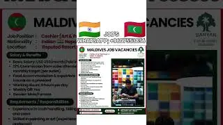 Maldives Job Vacancy 🇲🇻 | Cashier (Art & Paint Shop) Jobs | Resort Jobs | Indian/Nepali Candidates