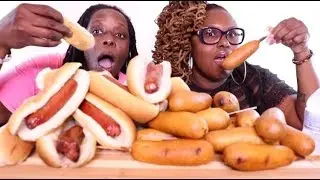 15 CORNDOGS IN 10 MINUTES CHALLENGE BY SAM'S WORLD | EATING SHOW | MUKBANG 먹방