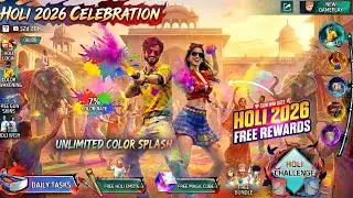 Holi Special Free Rewards 🤯 In Telugu | Valentine's Day Special Free Rewards 😍|M1887 Gun Skin Return