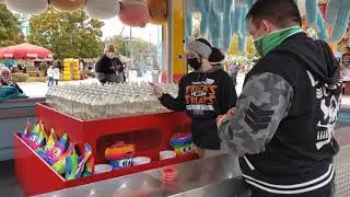 winning on the ring toss game at cedar point
