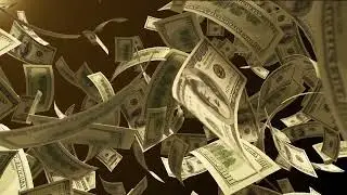 Dollars Falling Down Free video Background Loop  VJ Loops for Background  MONEY Falling