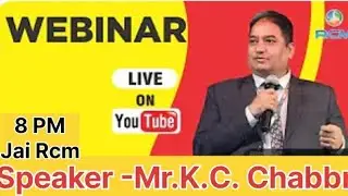 8PM Jai RCM | Live #K.C.Chabbra #rcm #live  #successmindset #success