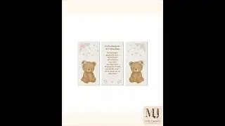 Bear Nursery Decor Wall Art Canvas Print Baby Girl Room Decoration Floral Design Custom Panel Bir...