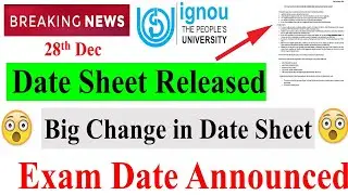 [Breaking News] Feb 2021 Exam Official Date Sheet Released || IGNOU Feb 2021 Exam Date Announced ||