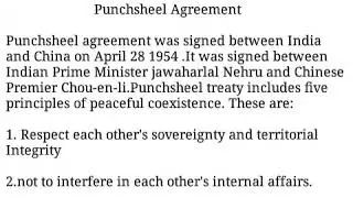 Panchsheel Agreement/Treaty