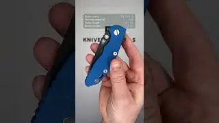 Rick Hinderer XM 18 3 0  Harpoon Tanto, Tri Way, Blackwash S45VN, Blue G10, pocket knife