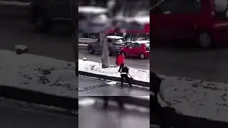 Wholesome Snowball Fight with Bus Driver! ❄️🚌