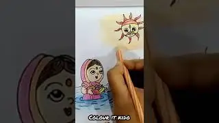 Chhath Puja Art | chhath ghat Drawing #Chhath2021 #shorts