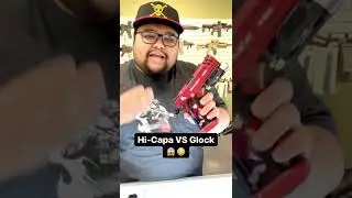 Which airsoft gun is better?🤔 #airsoft #airsoftgi #short #shorts #mayogang #hicapa #glock