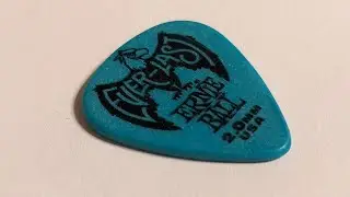 Ernie Ball 2.0mm Teal Everlast Guitar Pick Review - Thick & Delrin