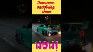 Engine backfire, car backfire funny videos, so awesome to watch, WOW  #shorts