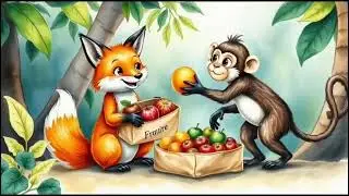 Kids cartoon story // Funny cartoon story //  लोमड़ी बंदर की दोस्ती // cartoon video 