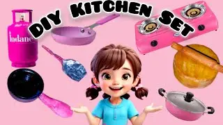 DIY Cute Kitchen Set 💡/ Miniature Craft / Skyra Craft