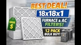 Buy Best Cheap 18x18x1 Pleated Home HVAC Furnace Air Conditioner Filter Bulk Wholesale 12 Pack