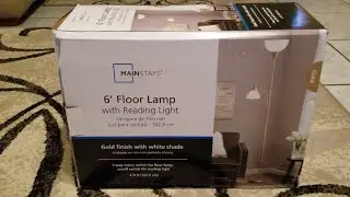 Как установить напольную лампу MAINSTAY 6 футов со светом для чтения и мой обзор на нее.