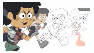 Marcy wu run cycle process animation (AMPHIBIA)