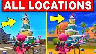 birthday cake locations in fortnite