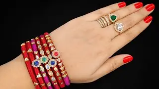 How to make designer Bangles / DIY / Silk thread Bangles 