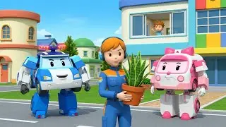 Snake Plant to the Rescue! 🌿 Indoor Air Quality & Computer Safety | Robocar Poli | Kids Cartoons