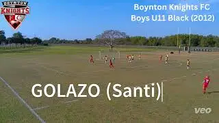 Boynton Knights FC U11 Boys Black 2012 Birth Year Passing Possession and Composure for Finish GOAL