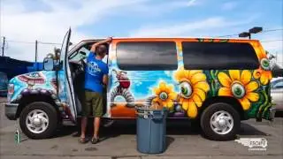 Drew Brophy Painting an Escape Camper Van using spray cans March 2017
