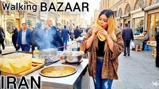 Iranian Bazaar Walk | Live Music & Authentic Street Food