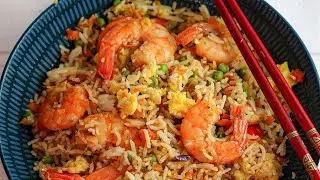 Riz frit aux crevette - Fried rice with Shrimp