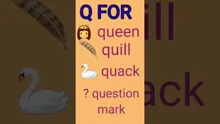 q for quill,queen. Q for word with pictures @prisha study19 @shilpa_gupta_ easy word for kids
