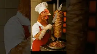 chicken cooking chicken #cute #chicken #chooking #eating #kebab #d&ouml;ner #adana #ai #hen #trend #short