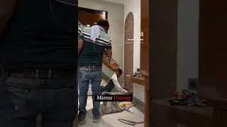 Fevicol nails ultra silicone mirror pasting #pasting #mirror #interiordesign #interior #decor #work