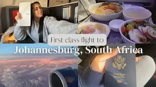 FIRST CLASS FLIGHT TO SOUTH AFRICA TRAVEL VLOG