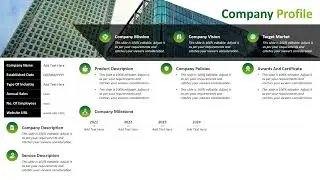 One Pager Company Profile PowerPoint Presentation Slide | Kridha Graphics