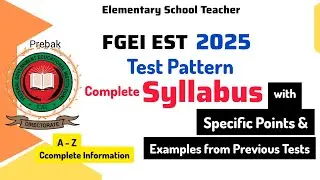 FGEI EST 2025 | Test Pattern, Complete Syllabus with Examples from Previous Tests