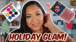 NOMAD COSMETICS HOME FOR THE HOLIDAYS PALETTE! LET'S DO SOME HOLIDAY GLAM! 1 LOOK + SWATCHES